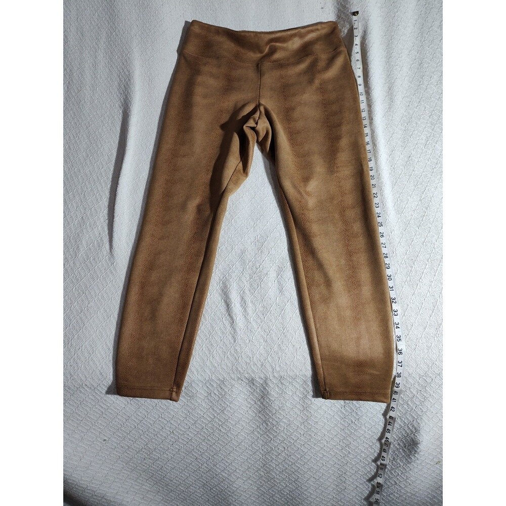 Catherine Malandrino Pants Women's Small Green Faux Leather Pull On Stretch (519